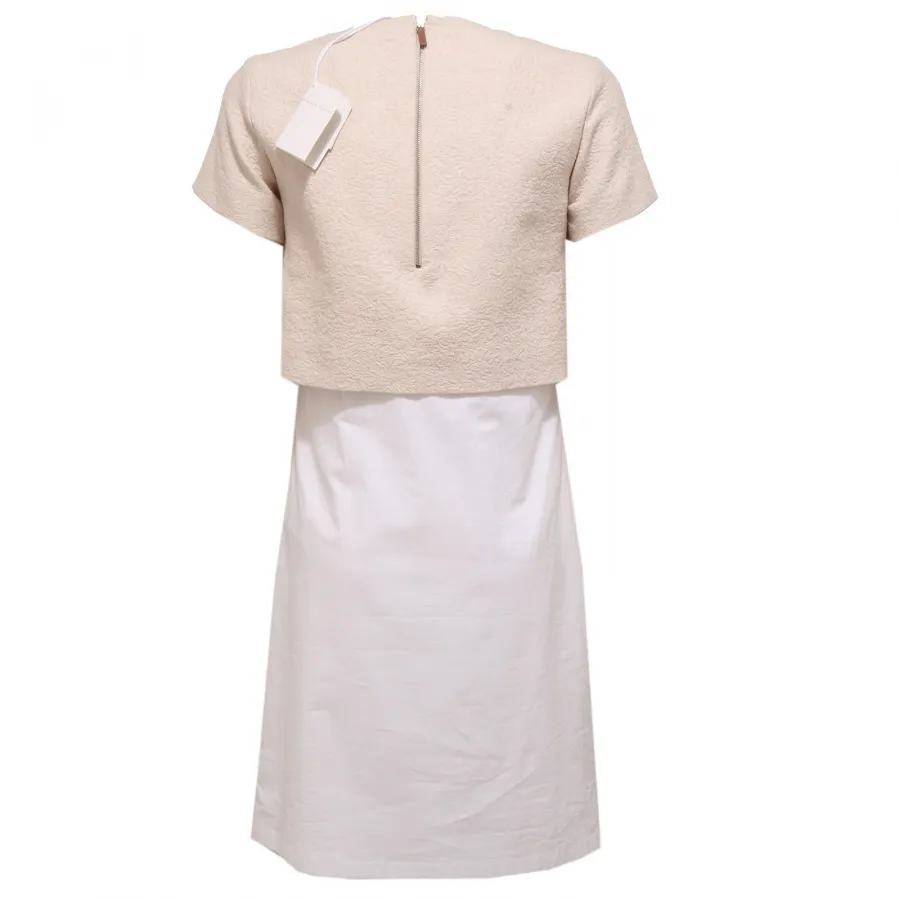 2498X abito donna FABIANA FILIPPI white/beige vestito dress woman