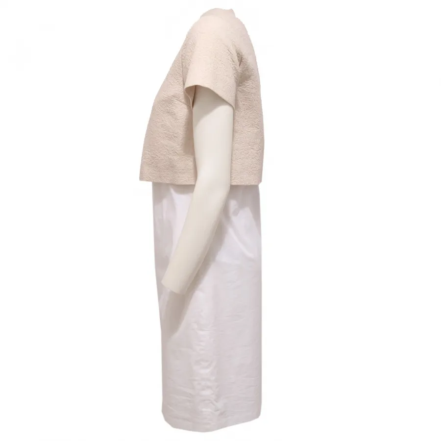 2498X abito donna FABIANA FILIPPI white/beige vestito dress woman