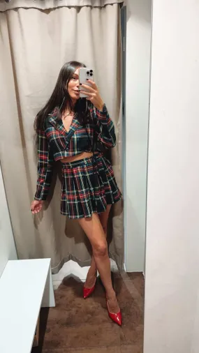 Blazer crop - Tartan