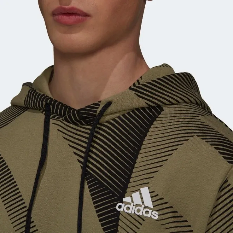 Felpa Adidas Graphic  Verde Uomo