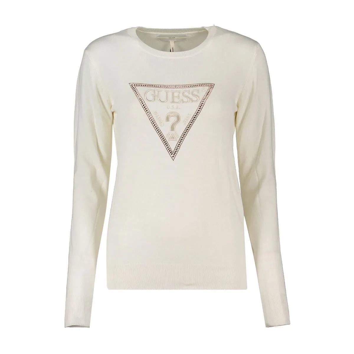      GUESS MAGLIONE GIROCOLLO LOGO BORCHIE DIANE DONNA  