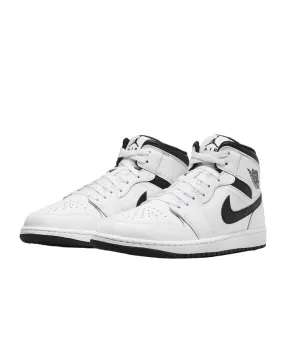 Jordan men's sneakers shoe Air Jordan 1 Mid DQ8426-132 white-black