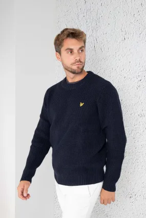 Lyle & Scott Pull G/c Punto Pannocchia Blu Uomo