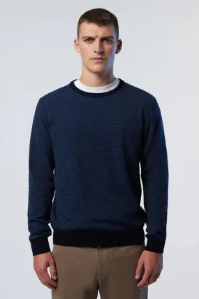 Maglione con motivo a righe uomo Blu