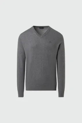 Maglione in cotone e lana uomo Grigio