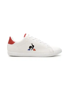 Sneakers basse Courtset GS bianco e arancione