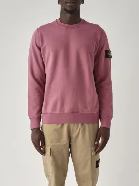 STONE ISLAND  Felpa uomo Stone Island girocollo in pile di cotone Rosa Quarzo