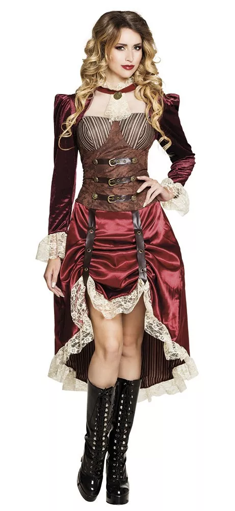 Vestito bordeaux Steampunk